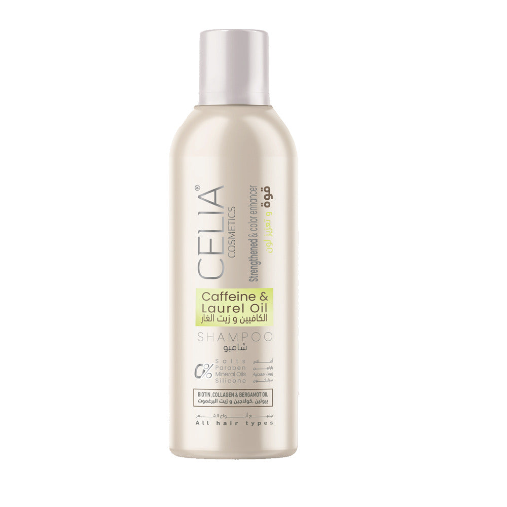 Celia Shampoo with Caffeine and Laurel Oil for All Hair Types 500ml