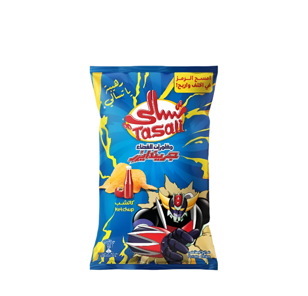 تسالي رقائق البطاطس بالكاتشب 155 جرام