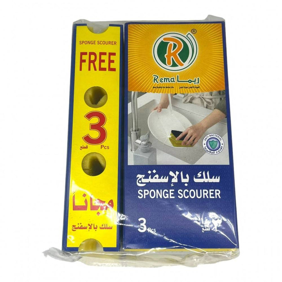 ريما اسفنج للجلي بسلك سماكة مضاعفة 6حبة+3مجان