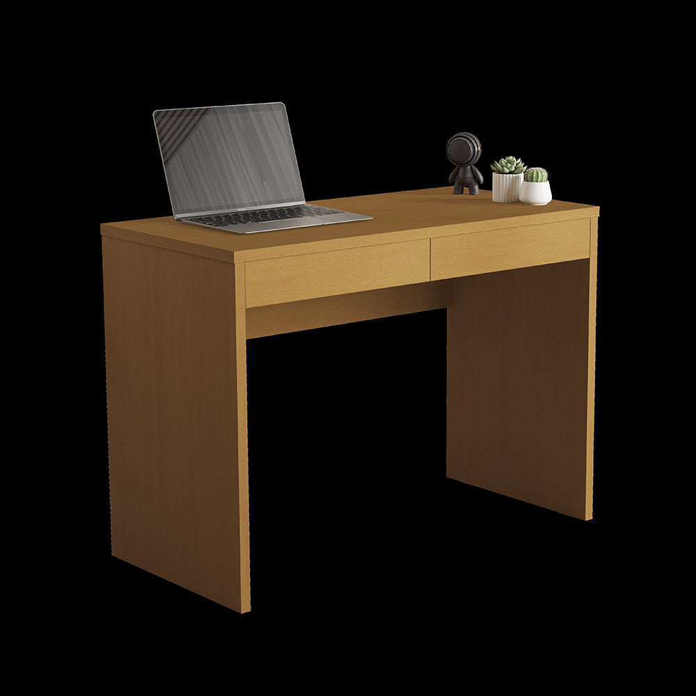 Home computer table for home and office rooms, brown color