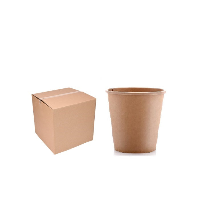 جواد اكواب ورقية سميك كرافت بدون غطاء 12انز