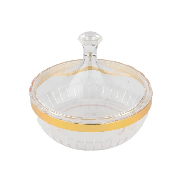 Clear Acrylic Bowl with Lid 18*7 cm