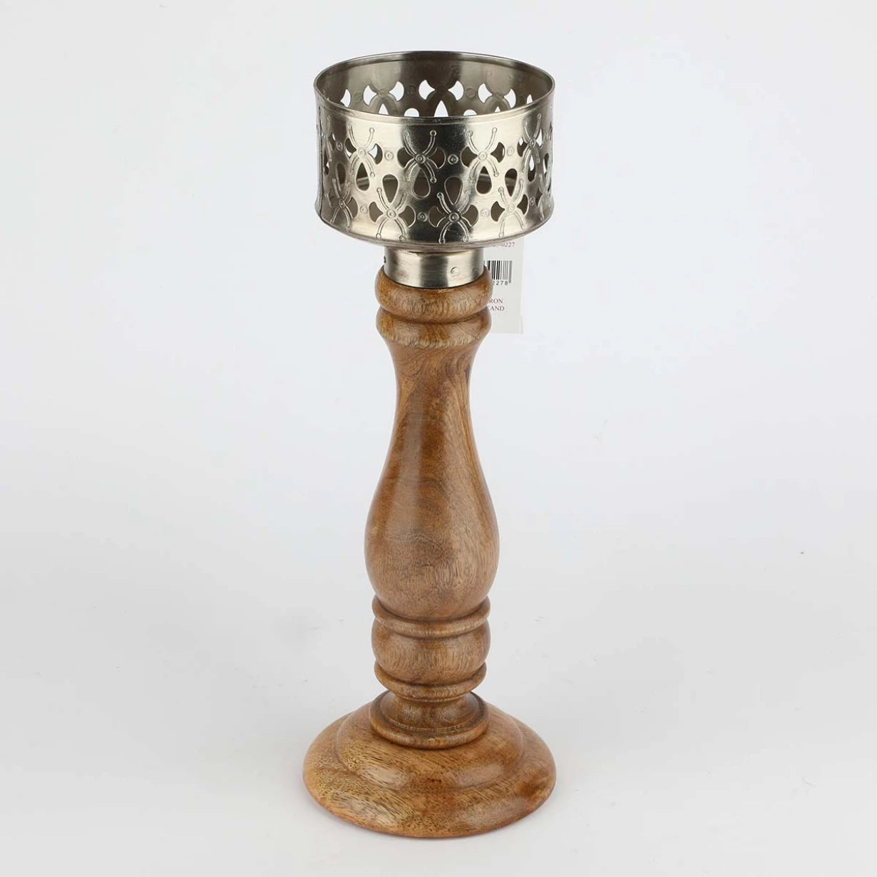 Indian wooden candlestick, size 35*10 cm