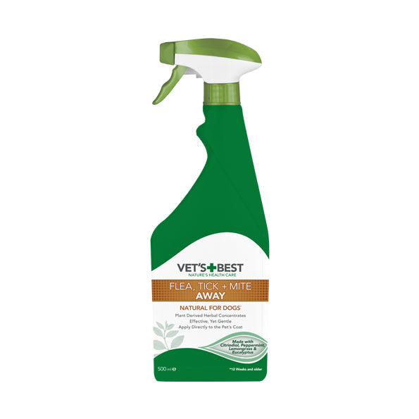 FitBest 狗用跳蚤、蜱虫和螨虫驱除喷雾 500 毫升