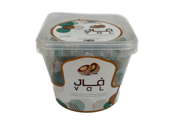 فال - كرات التمر المحشوة بالطحينة والمغطاة بجوز الهند 500 جرام