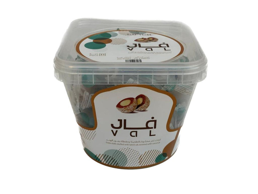 فال - كرات التمر المحشوة بالطحينة والمغطاة بجوز الهند 500 جرام