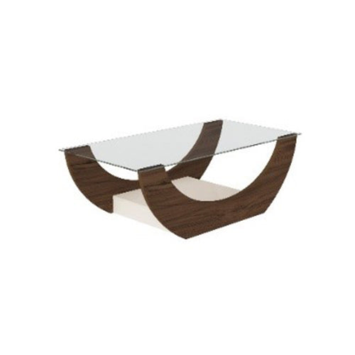 ONDA COFFEE TABLE - WALNUT/OFF WHITE