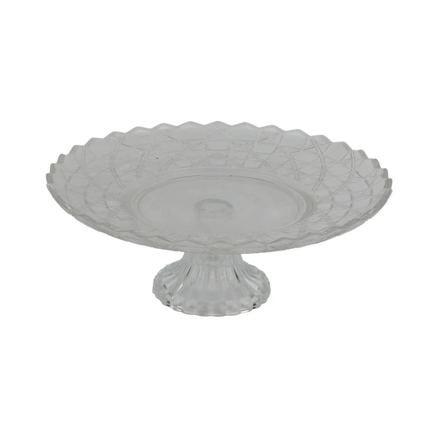 صحن زجاج بقاعدة مقاس 29*10سم