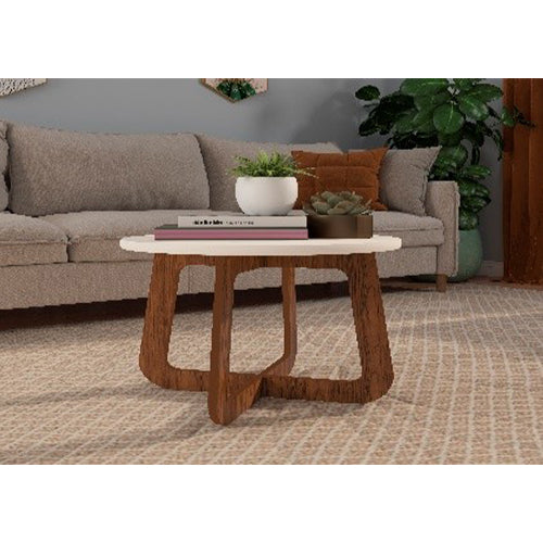 JASMIN COFFEE TABLE - OFF WHITE / CEDAR