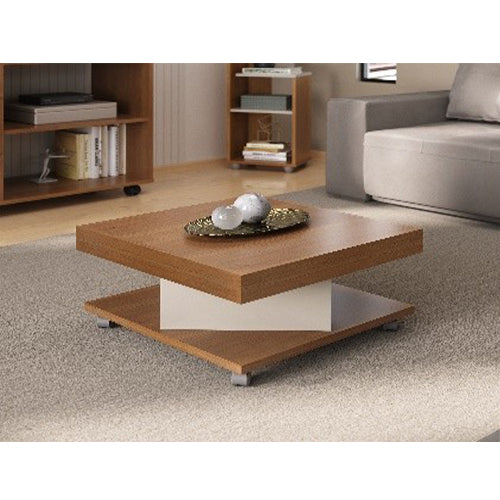 SAARA COFFEE TABLE - CHERRY / OFF WHITE