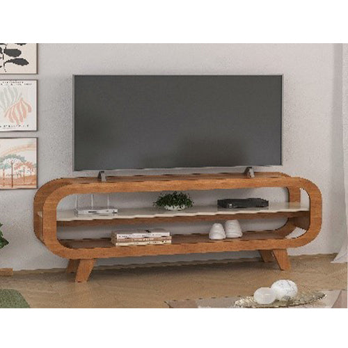 THEO TV STAND - CHERRY / OFF WHITE