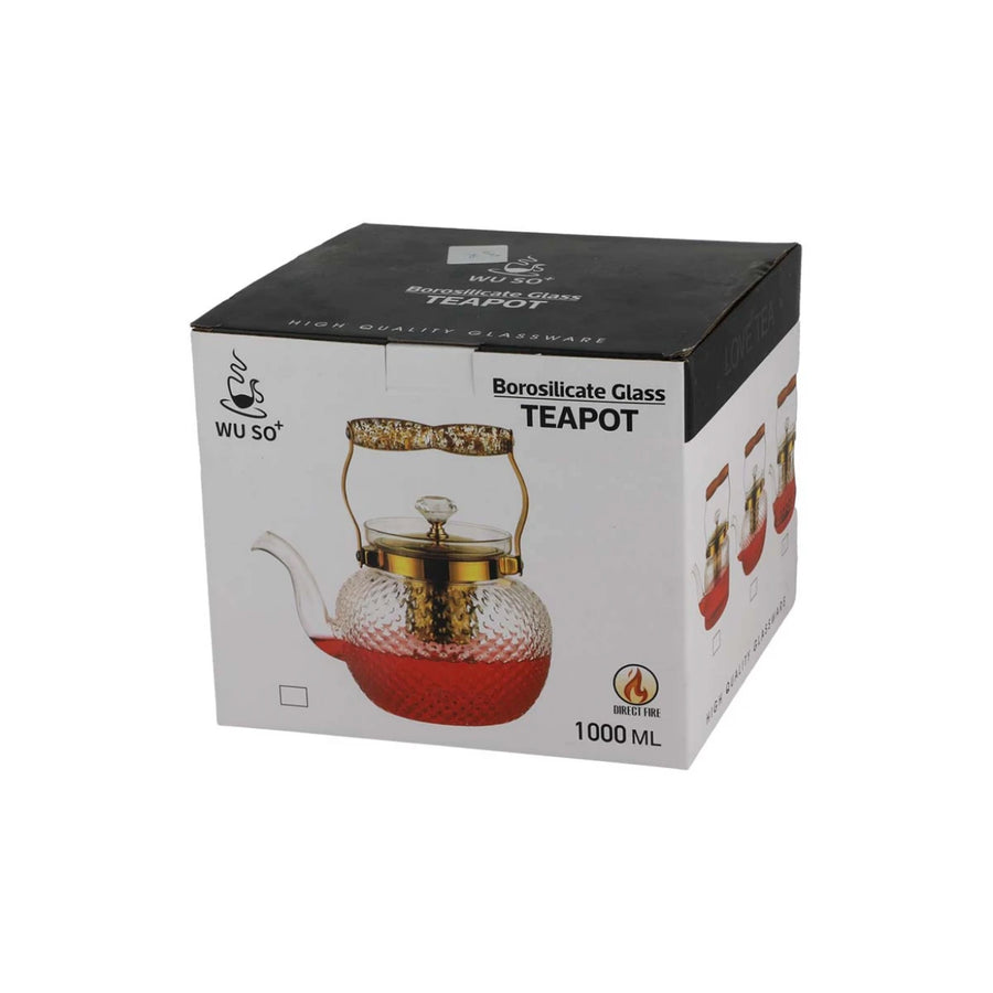 ابريق زجاج بمصفي استيل 1000 مل