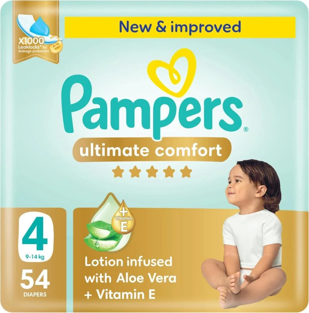 Pampers Ultimate Comfort Size 4 Mega Pack 54 Diapers
