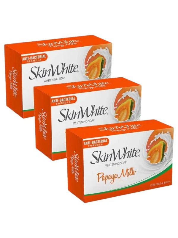 صابون حليب البابايا لتفتيح وتبييض البشرة من سكين وايت - 3×90 جرام