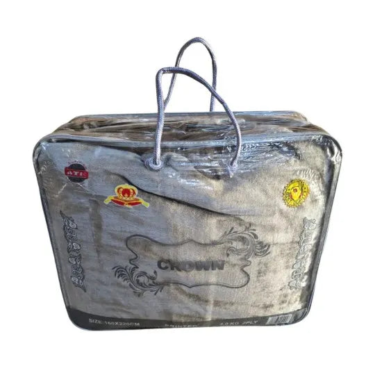 بطانية كراون سادة فاخرة – وزن 4 كيلو – مقاس 160×220 سم