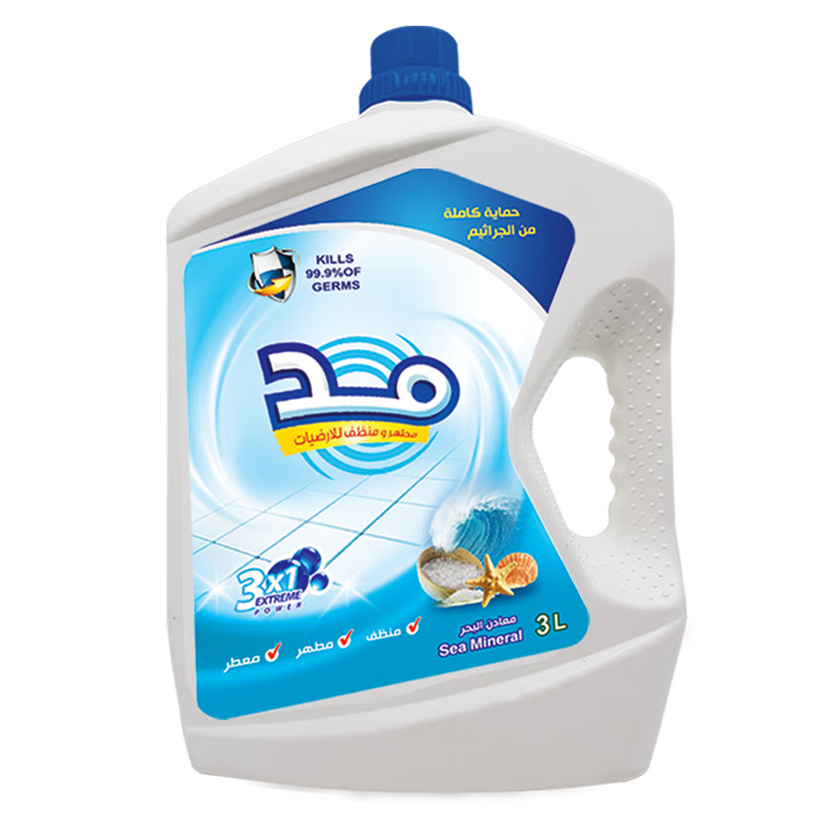 مطهر و منظف متعدد الاستخدامات  مد معادن بحر  3 لتر