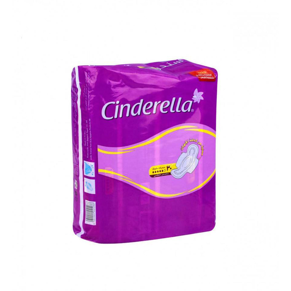 Cinderella Thick Long Sanitary Napkins 6*30 Pieces - Carton