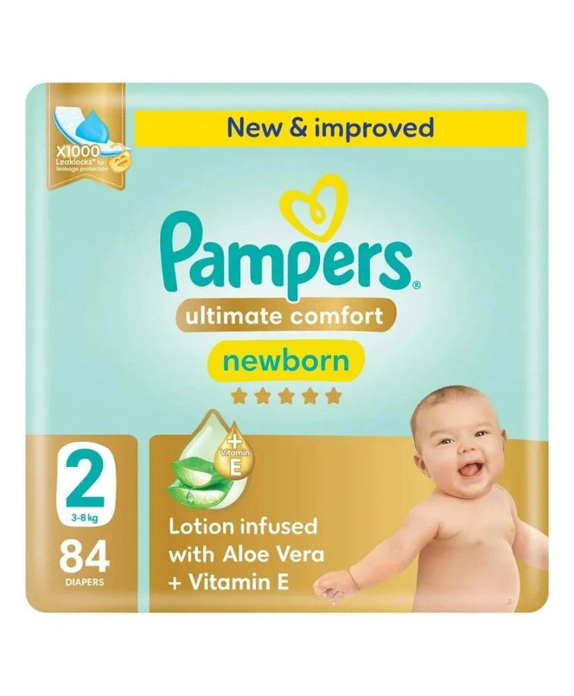 Pampers Ultimate Comfort Diapers Size 2 Mega Pack 84 Diapers