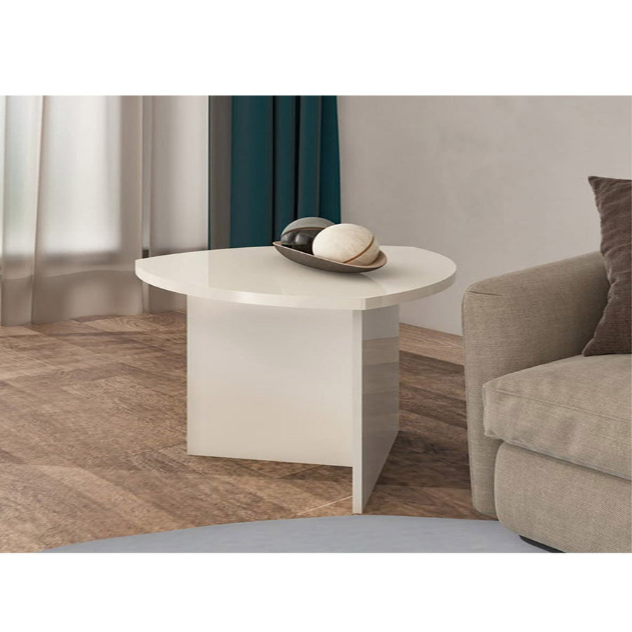 डेल्टा साइड टेबल - ऑफ व्हाइट
