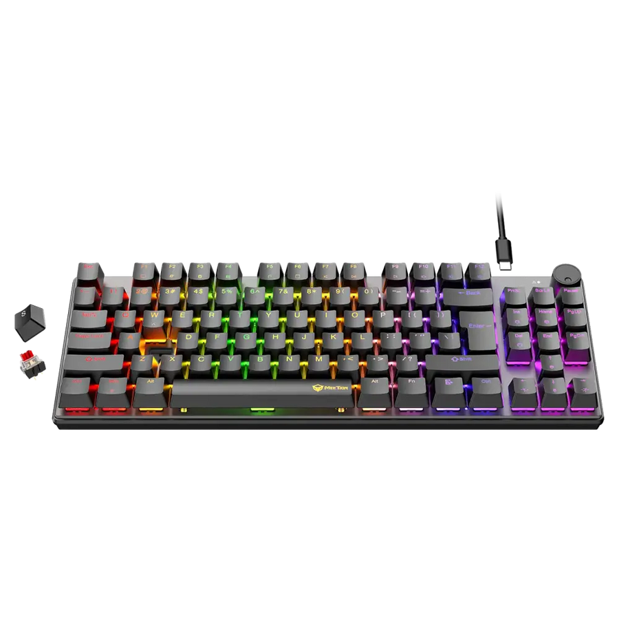 لوحة مفاتيح ميكانيكية قابلة للتبديل السريع بنسبة 80% RGB