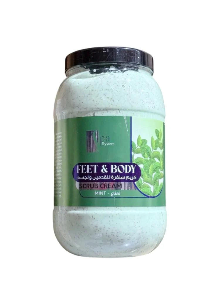 صنفرة بخلاصة بالنعناع للقدمين والجسم من سبا سيستم - 4لتر