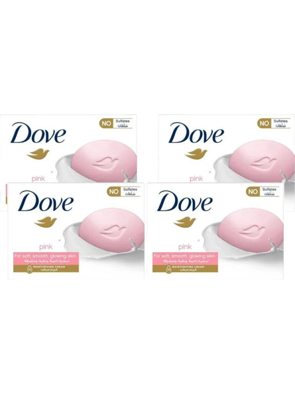 صابون قالب الجمال الوردي مع كريم مرطب من دوف ، 4 قطع