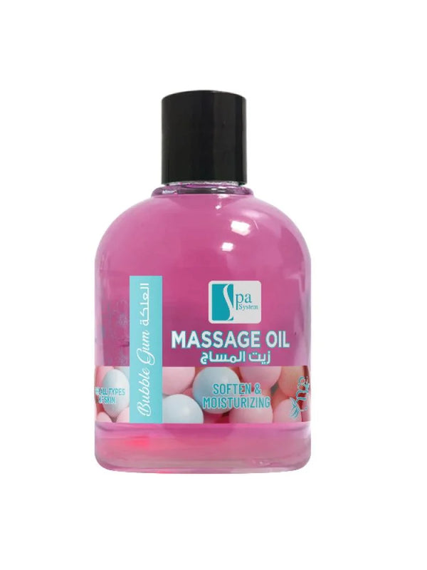 زيت مساج بنكهة العلكة من سبا سيستم - 250مل