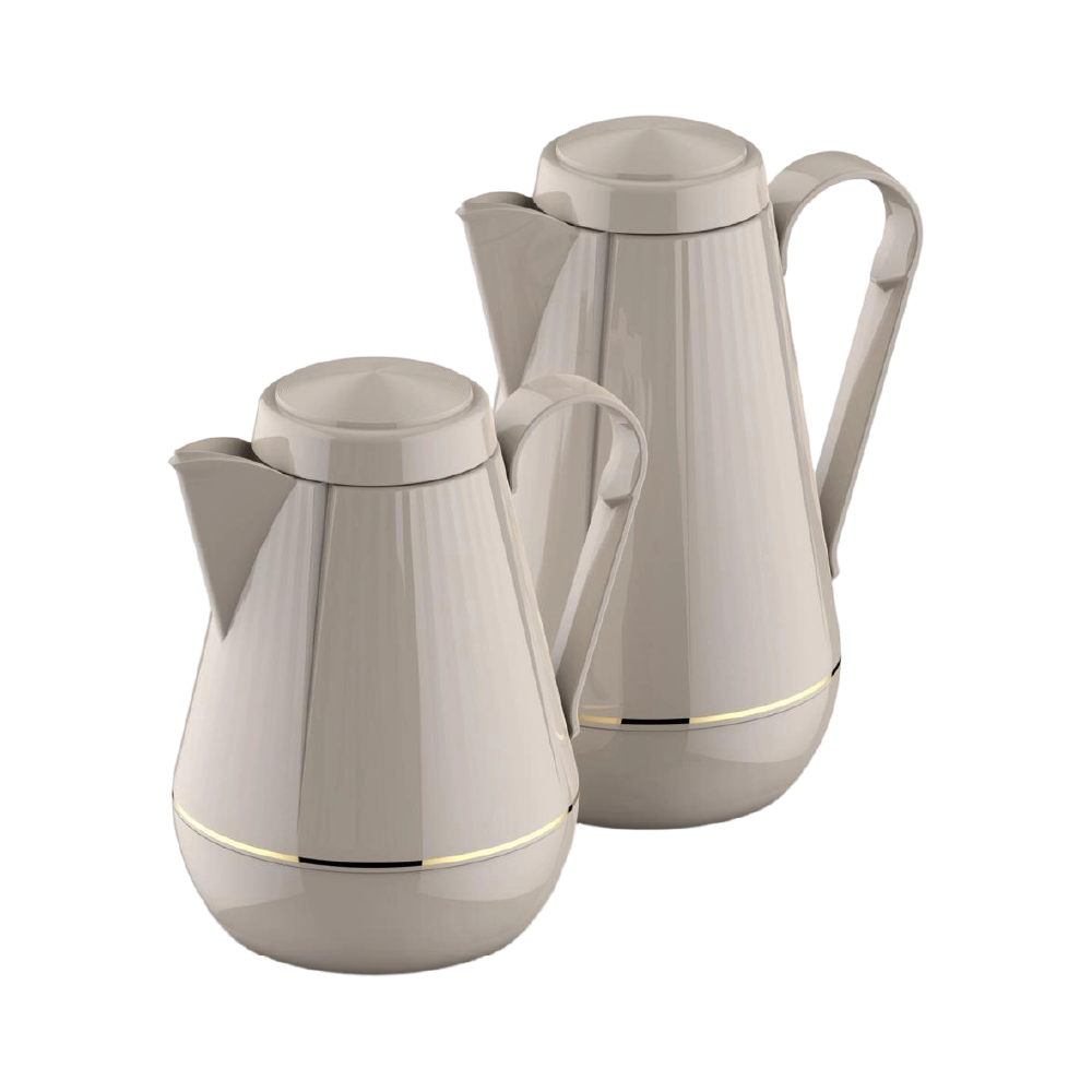 كروس طقم ترامس شاهي وقهوة بييج1لتر+0.5لتر