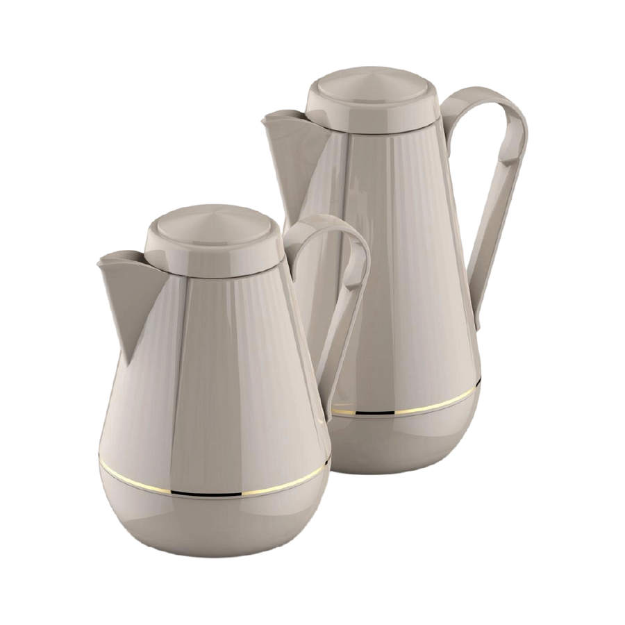 كروس طقم ترامس شاهي وقهوة بييج1لتر+0.5لتر