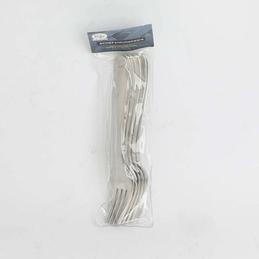 6-टुकड़ा चांदी स्टेनलेस स्टील कांटे