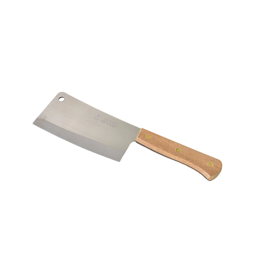 7 inch Japanese steel sword cleaver with wooden handle