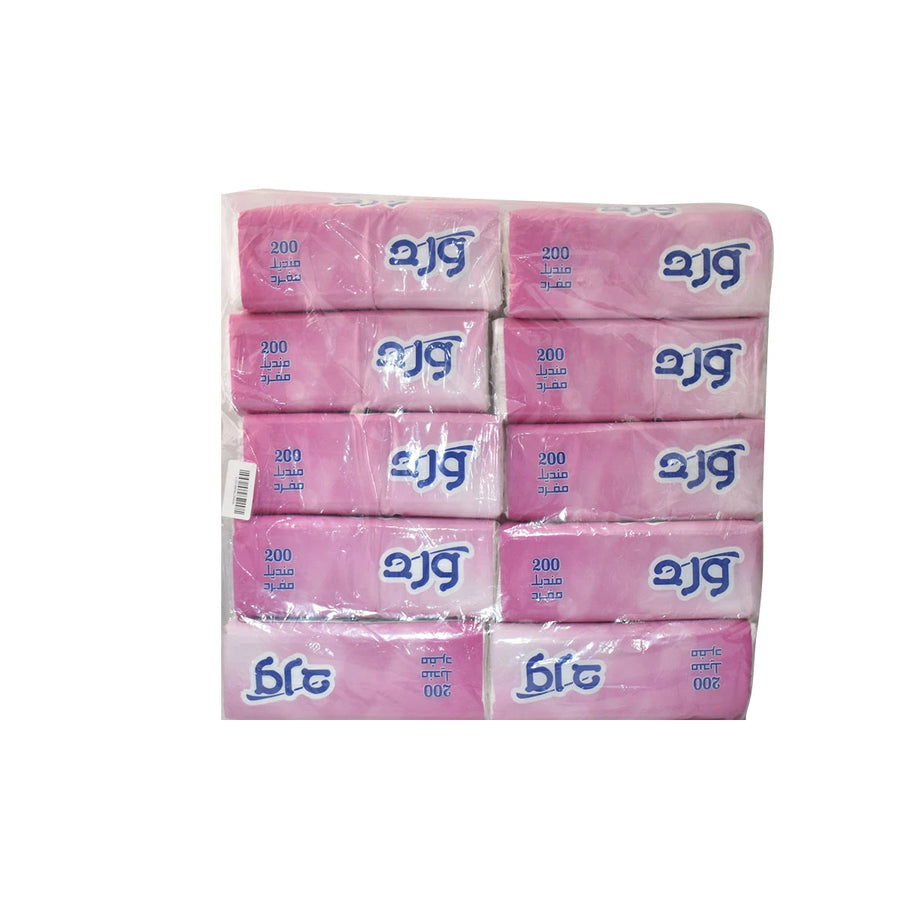 Rose tissues 10 nylon boxes x 200 single tissues