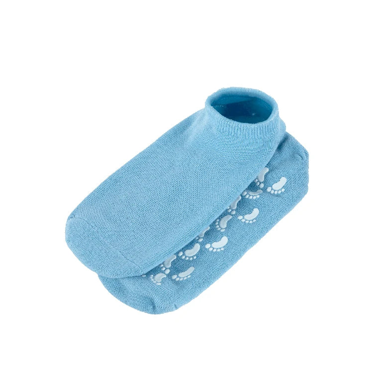 Jolies Chaussettes Hydratantes pour Adoucir et Réparer la Peau Bleu