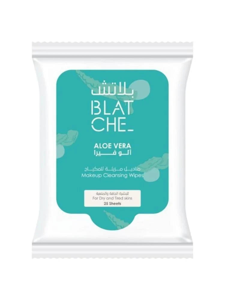 Blush Aloe Vera Makeup Remover Wipes for Dry and Tired Skin - 25 Wipes