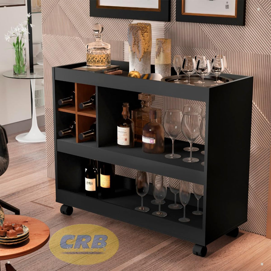 طاولة ضيافة متعددة الاسخدامات للمنزل وغرف المعيشة لون اسود