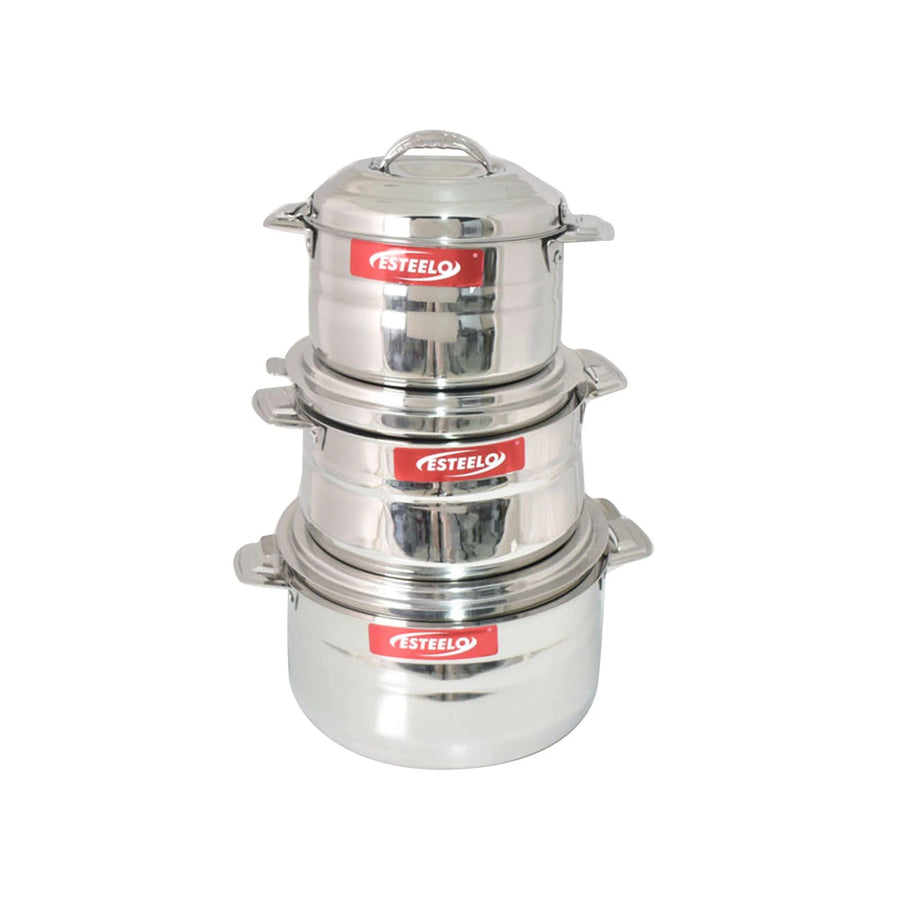 طقم حافظات طعام استيل 3 قطعة