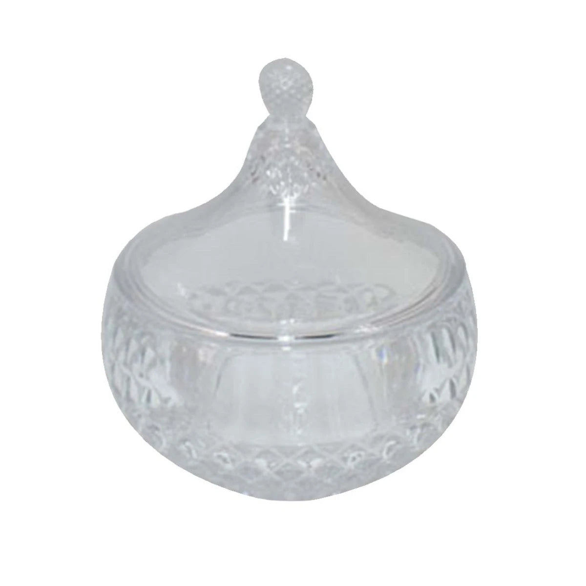 تمرية زجاج شفاف بغطاء 14سم Z9174