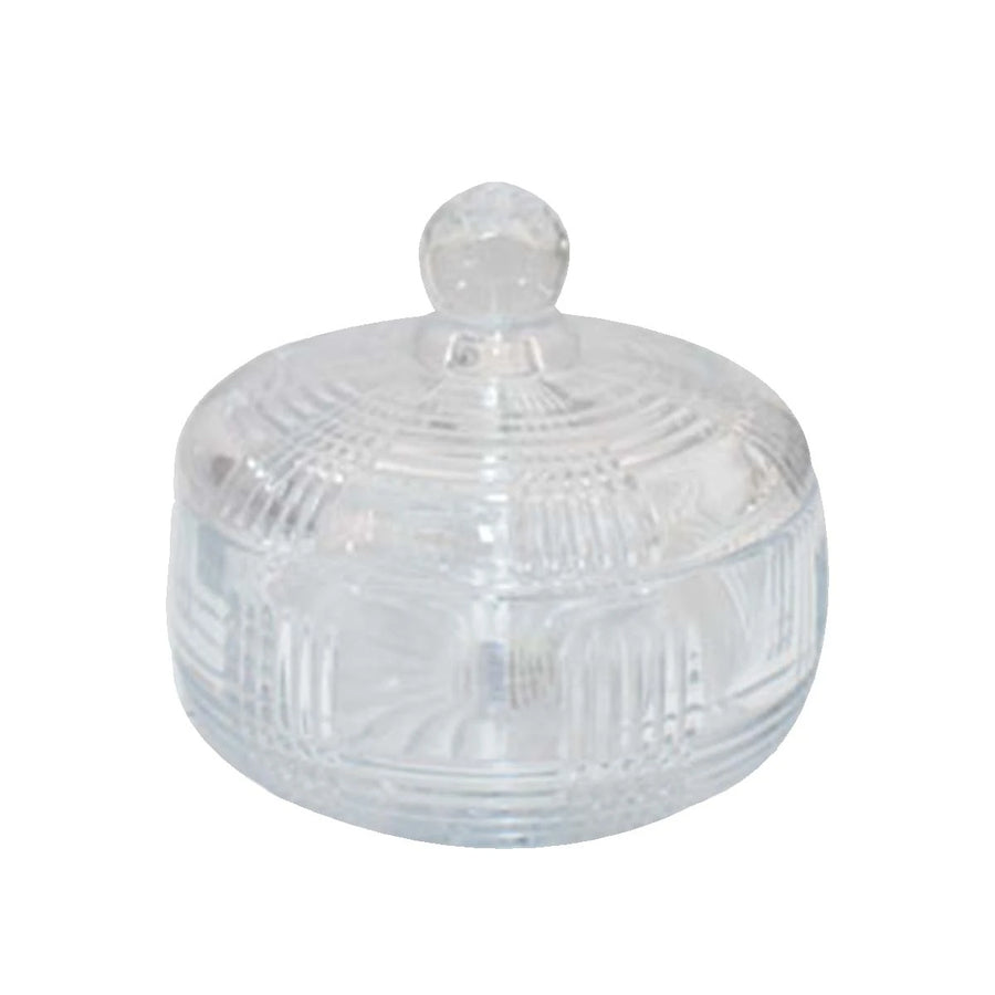 تمرية زجاج شفاف بغطاء 14سم 2101601