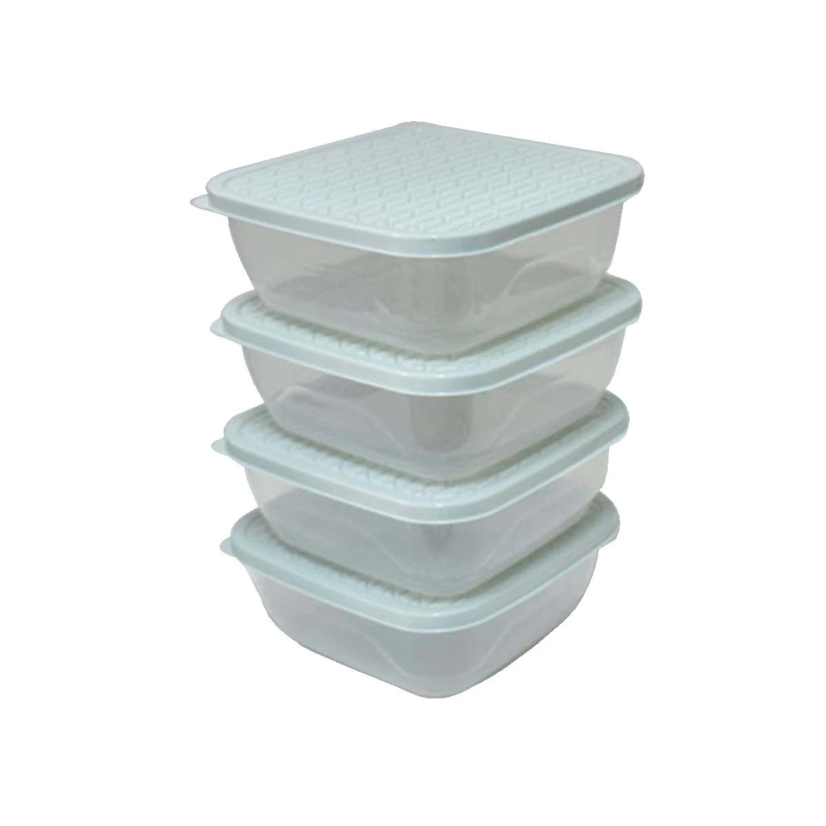 طقم حافظات تخزين بلاستيك مربع 4 قطعة 910373