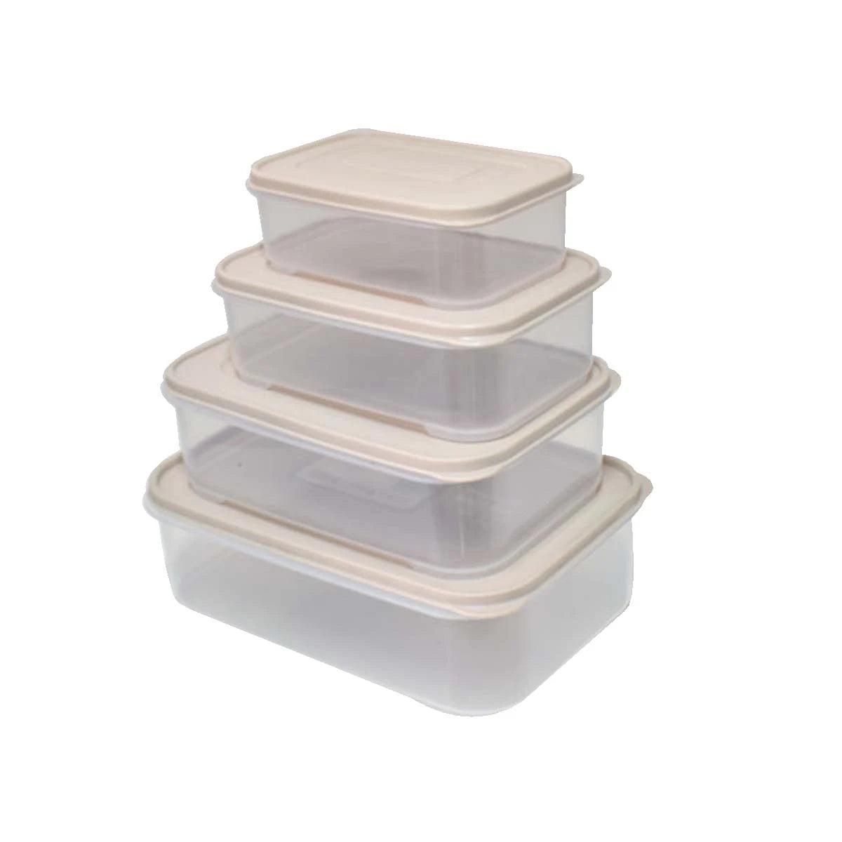 طقم حافظات تخزين بلاستيك مستطيل 4 قطعة 111804