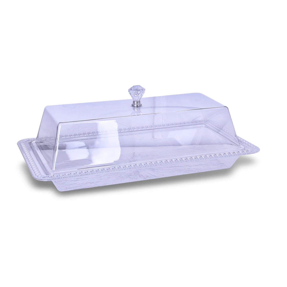 صحن كيك اكريليك مستطيل شفاف 515591