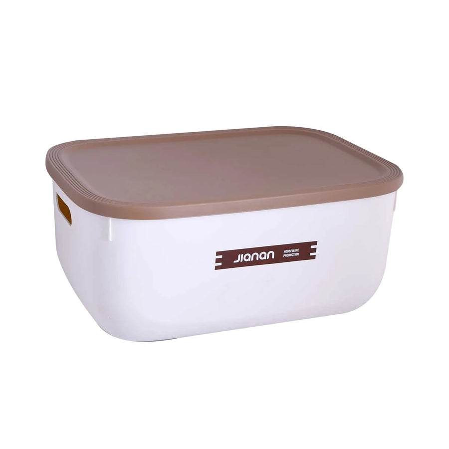 سلة بلاستيك بغطاء متعدد الاستخدامات