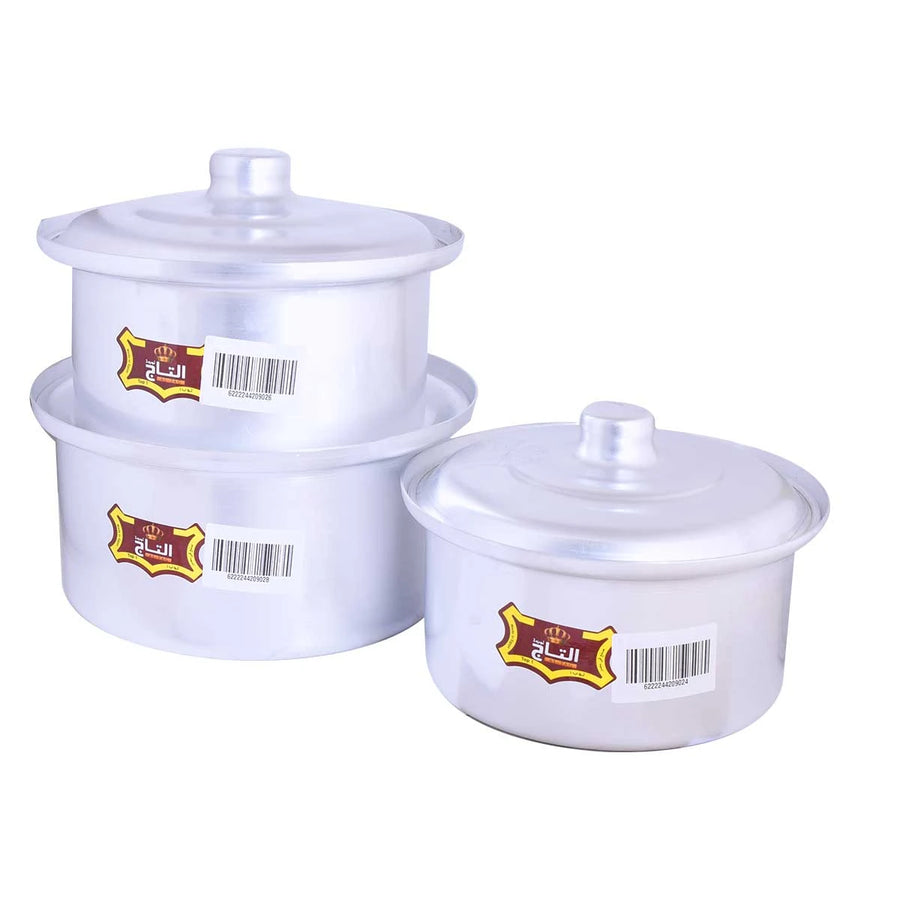 طقم قدور المنيوم التاج 3 قطعة 103204