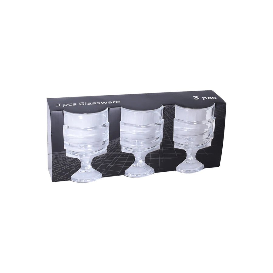 كاسات ايس كريم زجاج 3 قطعة 210 مل KX5492