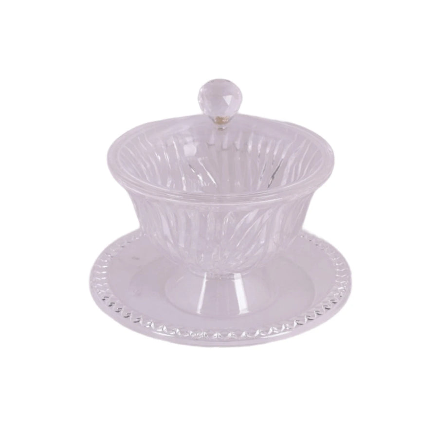 تمرية اكريليك شفاف بغطاء 14سم