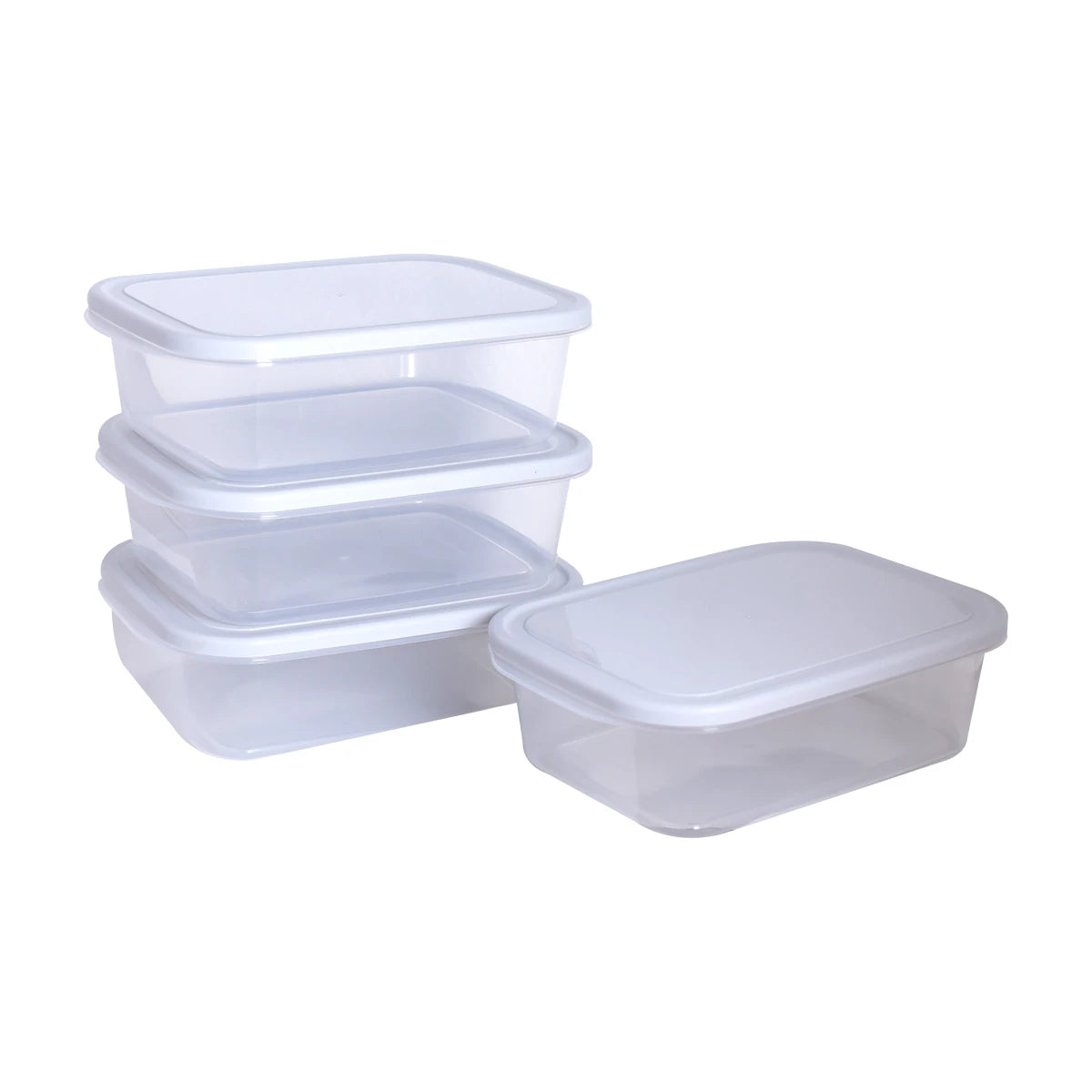 طقم حافظات تخزين بلاستيك مستطيل 4 قطعة FM6004811