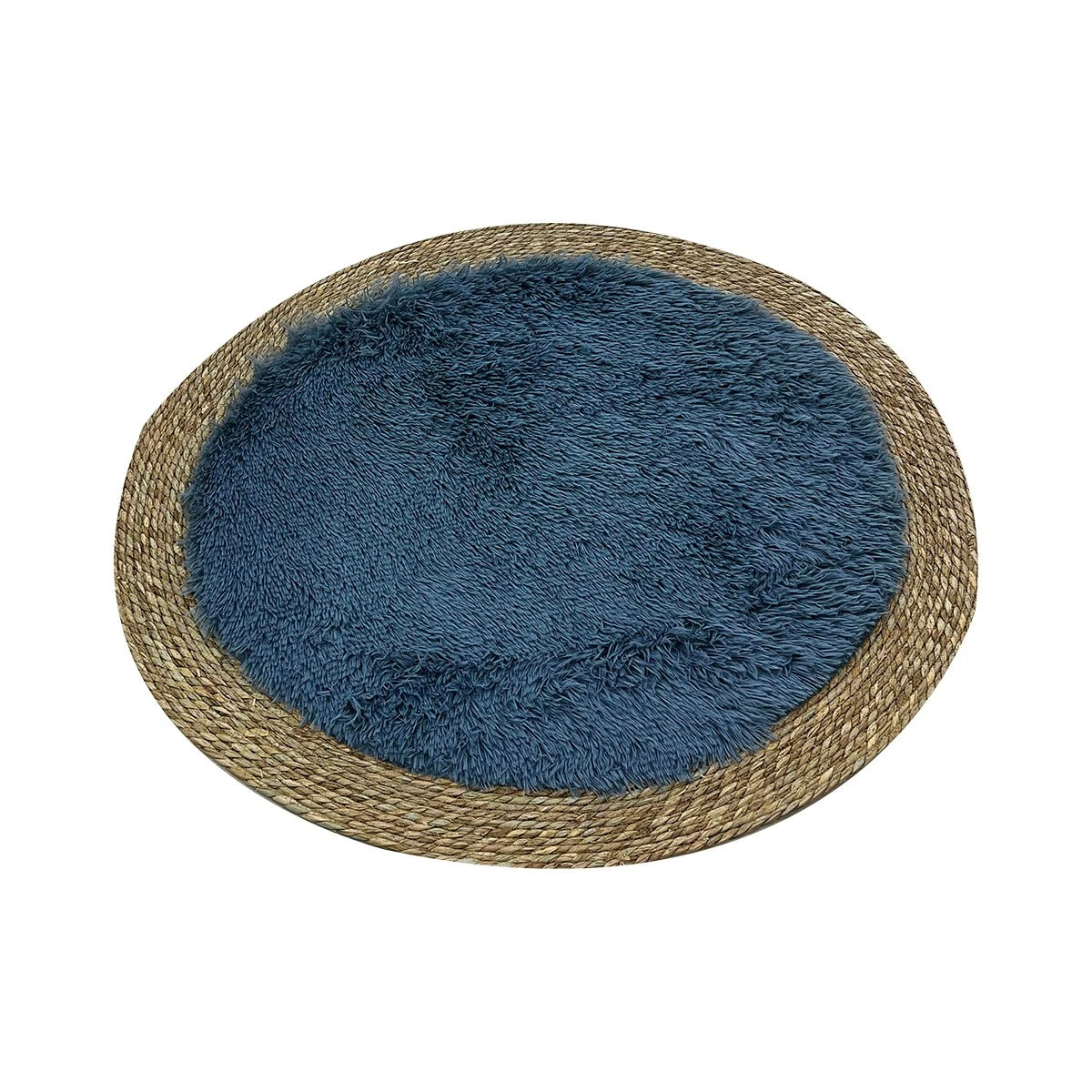 فرشة خوص مع فرو دائري 100 سم