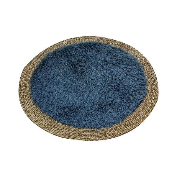 فرشة خوص مع فرو دائري 100 سم