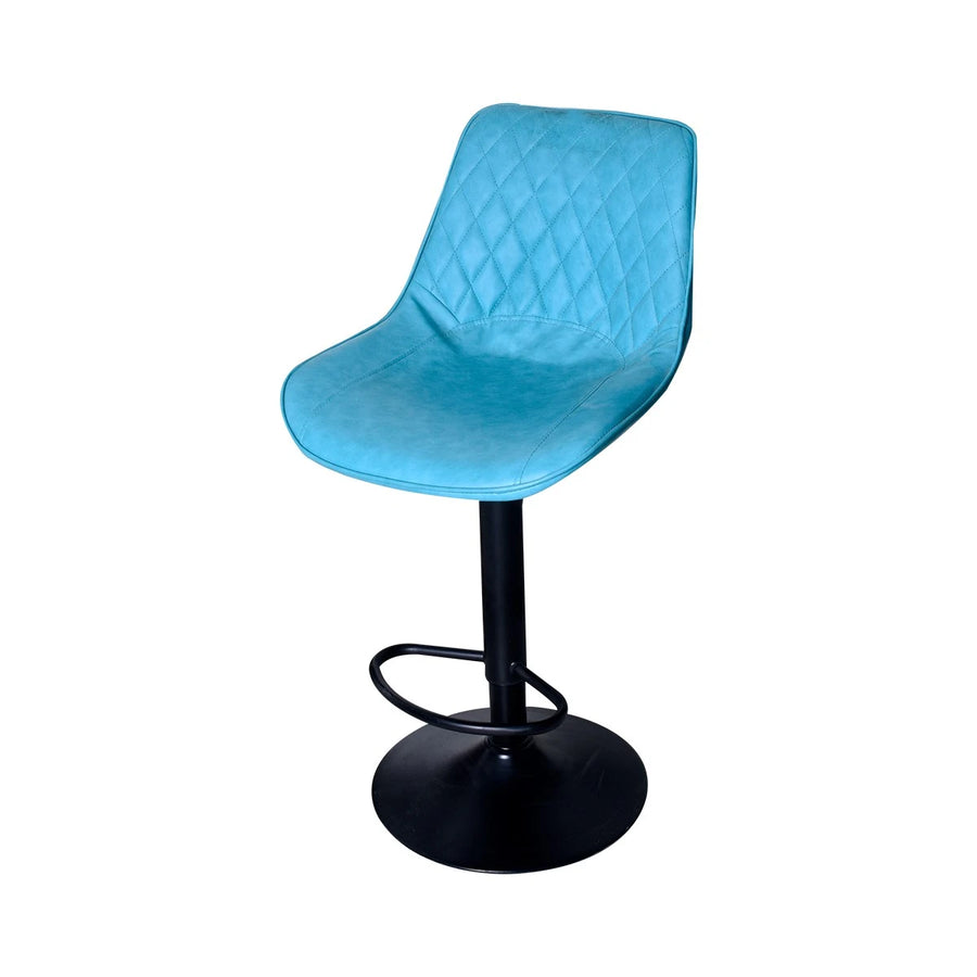 كرسي جلد ازرق