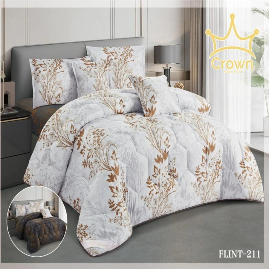 مفرش سرير نفرين وجهين 6 قطعة